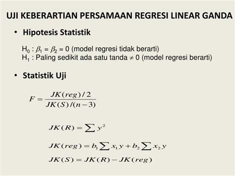 Ppt Model Regresi Linier Ganda Powerpoint Presentation Id