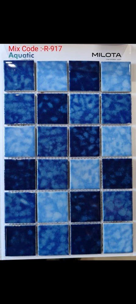 Glossy Porcelain Mosaic Tiles For Swimming Pool 1x1 Feet 300x300 Mm At ₹ 90 Sq Ft In Dombivli