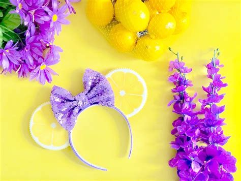 Violet Lemonade Ears No Slip Headbands Floral Headbands Ear Headbands