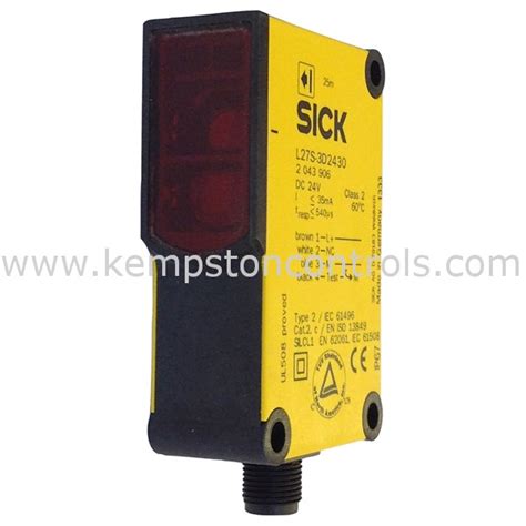 Sick L27s 3d2430 Sick Single Beam Photoelectric Safety Sensor Sender Type 2 35m Range M12