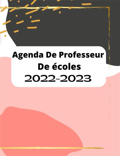 Buy L Agenda Planner De Professeur Des Coles En Couleur