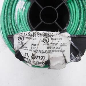 Southwire Building Wire Thhn Solid Copper Awg Green Nylon