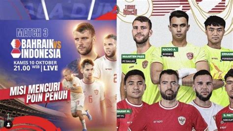 Siaran Langsung Rcti Bahrain Vs Timnas Indonesia Kualifikasi Piala