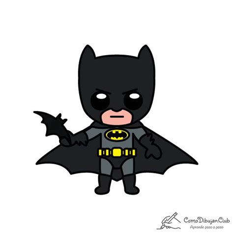 Cómo dibujar a Batman Kawaii | COMODIBUJAR.CLUB