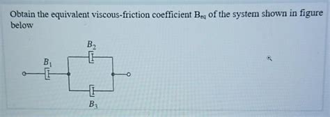 Solved Obtain The Equivalent Viscous Friction Coefficient Chegg