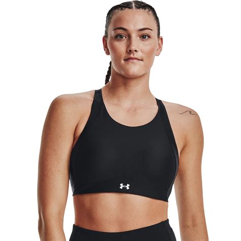 Under Armour Armour Ua Infinity Mid High Neck Shine Bra Medium Impact Sports Womens Medium