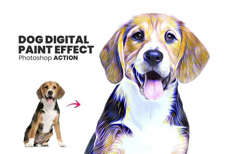 Photoshop Action - Pet Digital Paint Effect