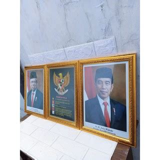 Jual Poster Presiden Dan Wakil Pigura Pajangan Dinding Bahan Polyframe