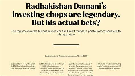 The Ken On Twitter RT Anandg Kalyang Radhakishan Damani S Investing