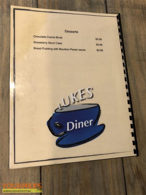 Gilmore Girls Luke’s Diner menu signed by Lorelai and Luke original TV ...