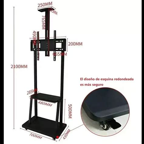 Ripley SOPORTE MOVIBLE CON RUEDAS PARA TV DE 32 A 75 PULGADAS