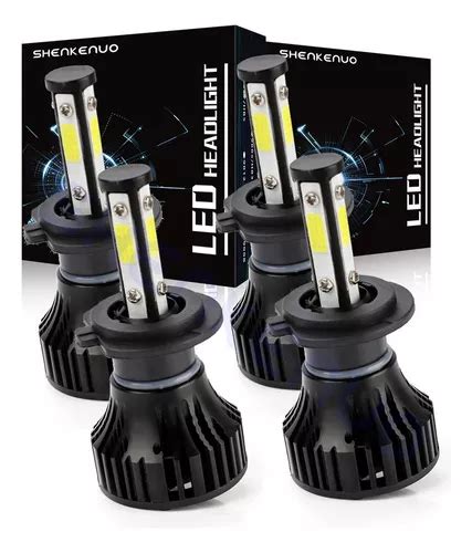 H7 Kit De Focos Led De 4 Lados 6000k 11000lm Para Volkswagen Cuotas