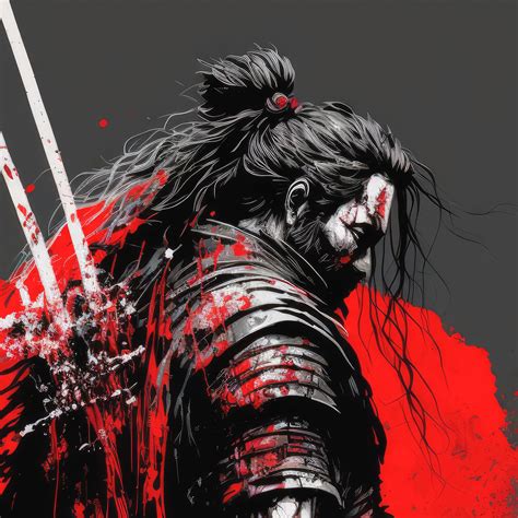 Japanese Art Ronin Samurai Warrior. Traditional, Cultural Art. AI ...