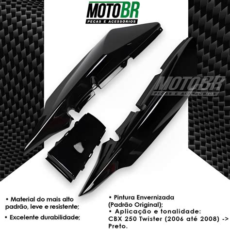 Rabeta Completa Cbx 250 Twister 2006 Até 2008 Preto