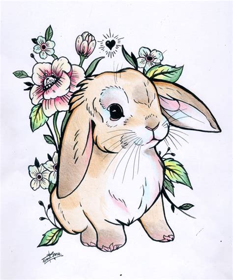 Rabbit Tattoo By Amanda Toner Via Behance Bunny Tattoos Rabbit