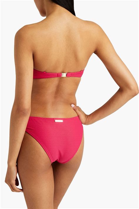 HEIDI KLEIN Stretch piqué low rise bikini briefs THE OUTNET