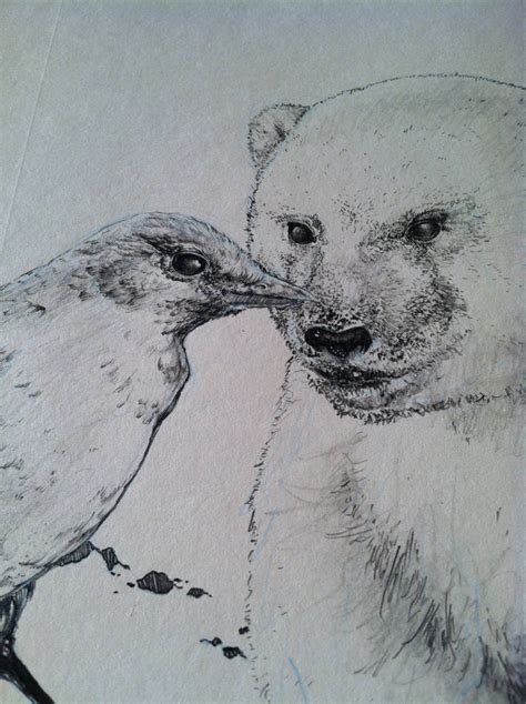 bird and bear by grickle on DeviantArt