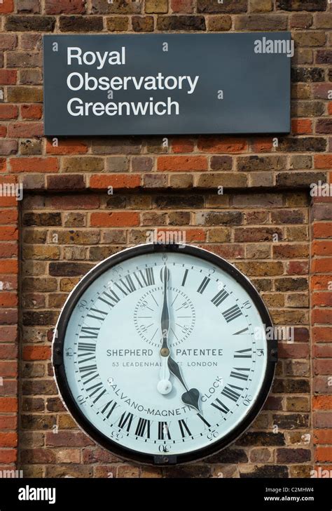 royal observatory meridian Greenwich England time Stock Photo - Alamy