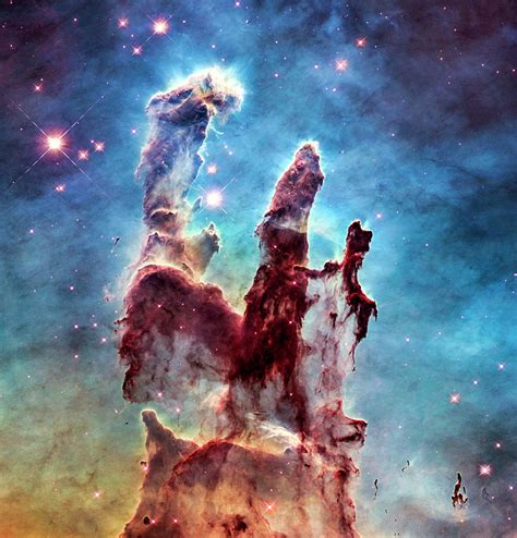 Pillars of Creation Eagle Nebula From NASA Hubble Telescope 2014 ...