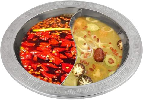 Amazon Telituny Fondue Pot Hot Pot Hot Pot With Divider Divided Hot Pot Chinese Hot Pot