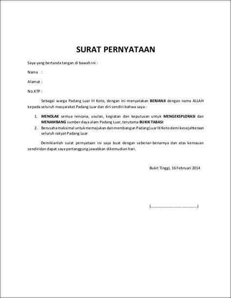 Contoh Surat Pernyataan Ketidak Hadiran Surat Permohonan Desain Contoh Surat Y2n6xg62yo