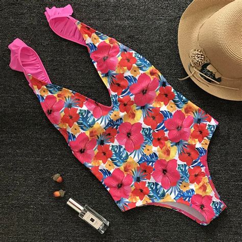 Buy 2019 Sexy 3d Flower Swimwear One Piece Swimsuit Women Monokini Thong