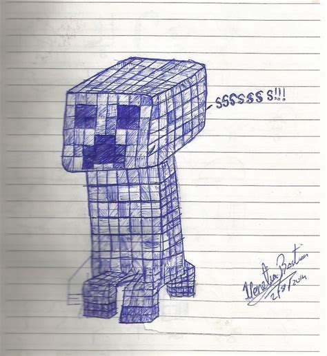 Minecraft Creeper Sketch By Venetiabastian On Deviantart