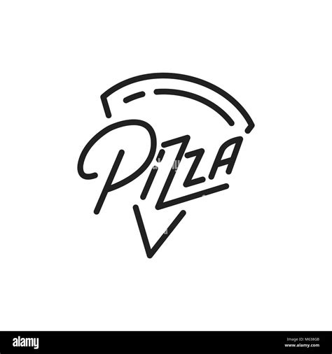 Pizza Pizza Lettering Illustration Pizza Label Badge Emblem Stock