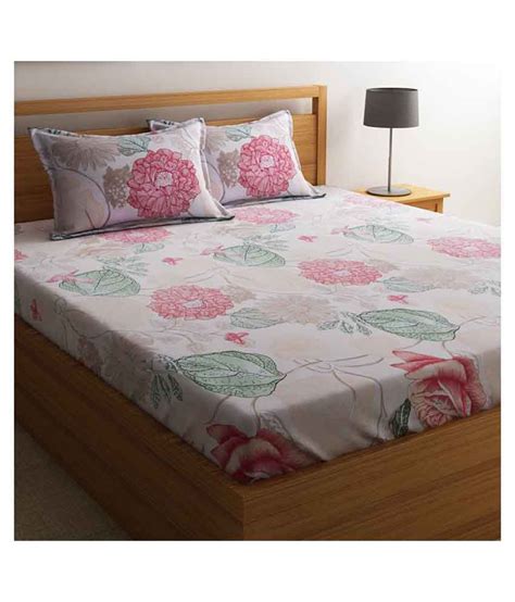 Raymond Double Cotton Multi Floral Bed Sheet Buy Raymond Double