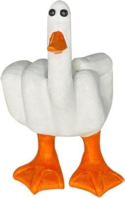 Amazon Middle Finger Duck Figurines Home Decor Funny Duck You