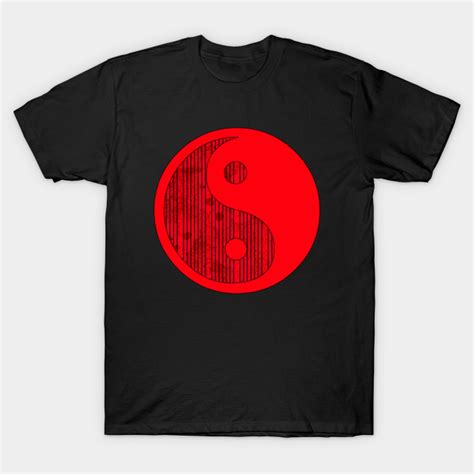 Blue Stripe And Red Grunge Yin Yang Red Yin Yang T Shirt TeePublic