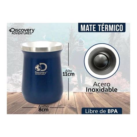 Mate Termico Vaso Discovery Ml Color Verde Acero Inoxidable La