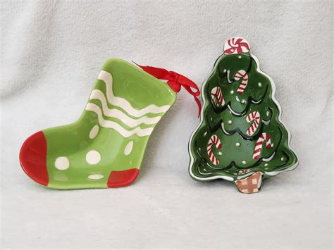 Vintage Christmas Candy Disheschristmas Tree Candy Dishmud Pie