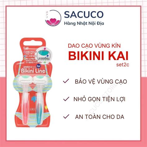 Set 2 dao cạo vùng Bikini Kai Nhật Bản Shopee Việt Nam