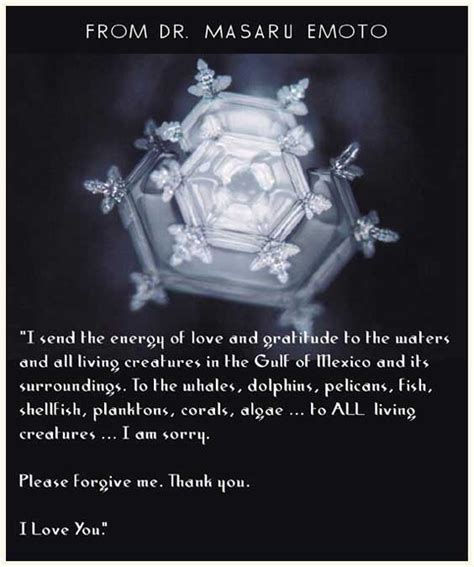 Dr. Masaru Emoto's water crystals show us the power of words; be kind and speak kindly to others ...