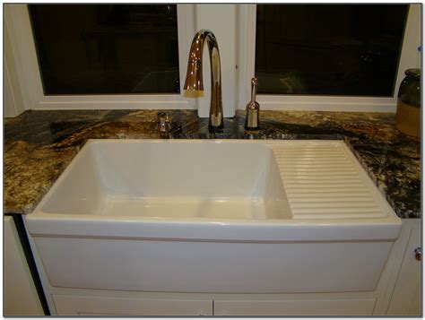 Farmhouse Sink With Drainboard - Sink And Faucets : Home Decorating ...