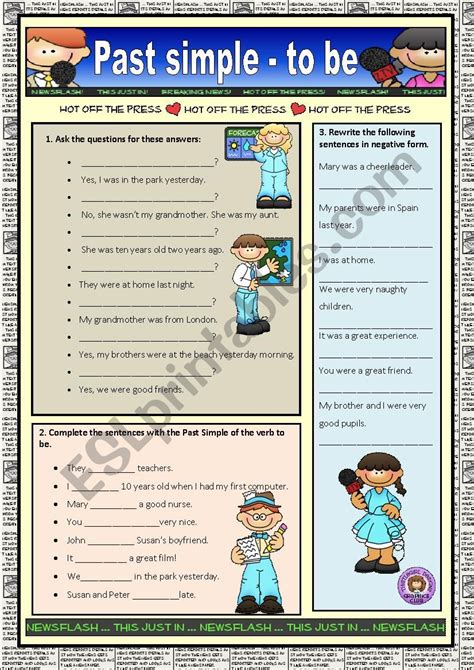 Past Simple To Be Esl Worksheet By Macomabi