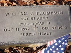 William Gibbs Bill Thompson 1922 1998 Monumento Find A Grave