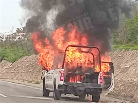 Se Incendia Patrulla De La Gn En El Nuevo Libramiento Paso Texca El