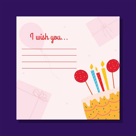 Greeting card for birthday. flat design 11980614 Vector Art at Vecteezy