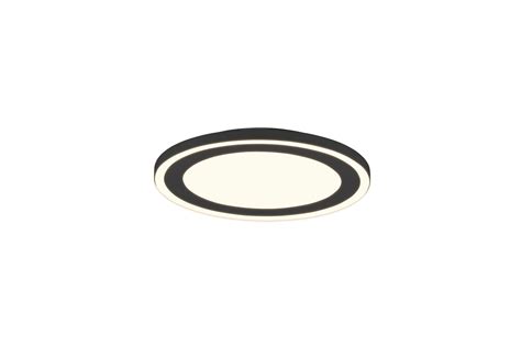 Plafonnier Led Cercle Moyen Noir Mat Carus Triolighting