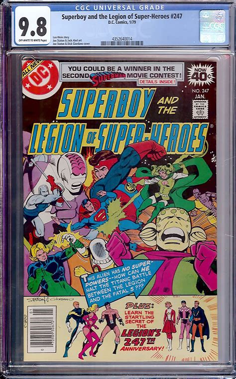 Superboy And The Legion Of Super Heroes 247 CGC 9 8 Ow W Auction