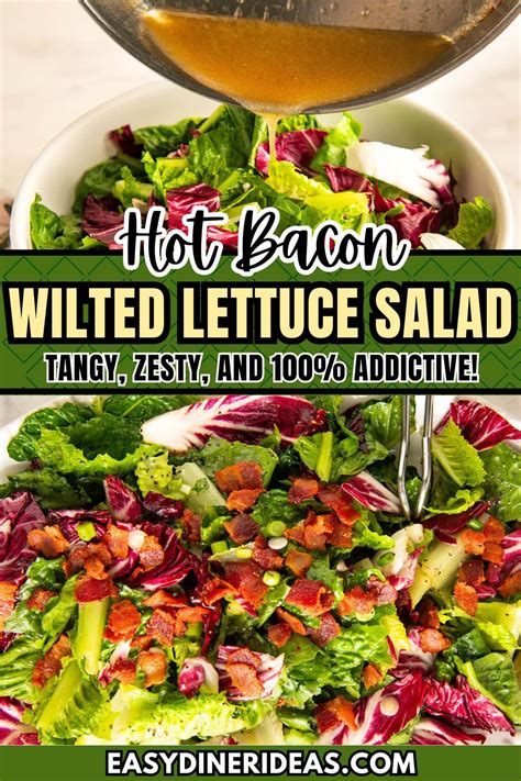 Wilted Lettuce Salad With Hot Bacon Dressing | Easy Dinner Ideas