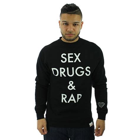 Diamond Sex Drugs Rap Sweatshirt Black Diamond Crews