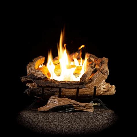 Emberglow American Elm 24 In Vent Free Natural Gas Fireplace Logs Aevf24fang The Home Depot