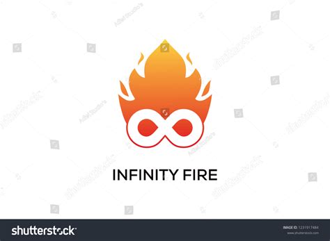 Infinity Fire Logo Design Stock Vector Royalty Free 1231917484