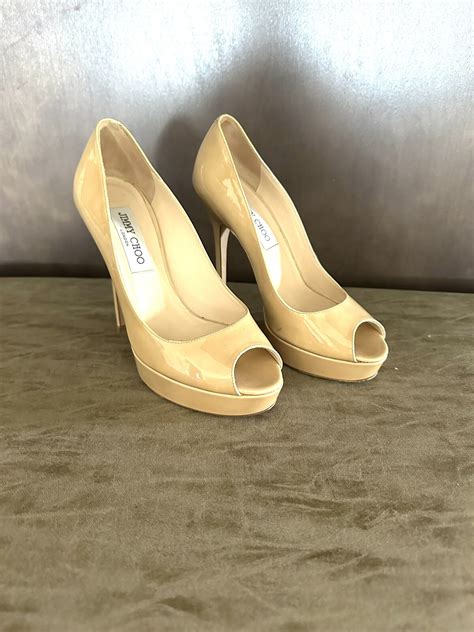 Jimmy Choo Patent Leather Nude Gem
