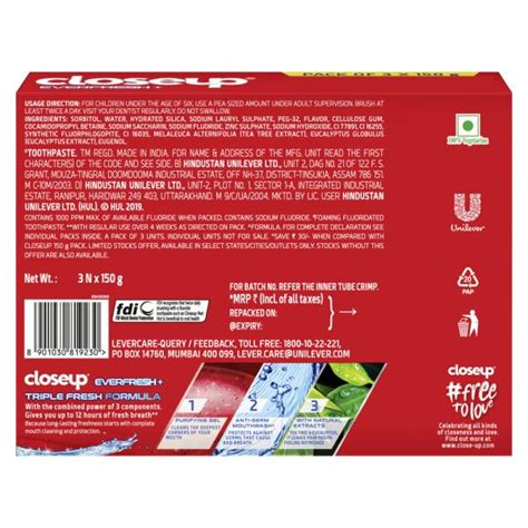 Closeup Ever Fresh Red Hot Gel Toothpaste G Pack Of JioMart