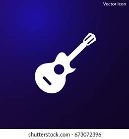 Guitar Icon Vector Acoustic Musical Instrument Stock Vector Royalty