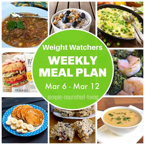 Weight Watchers Weekly Meal Plan Mar 4 Mar 10